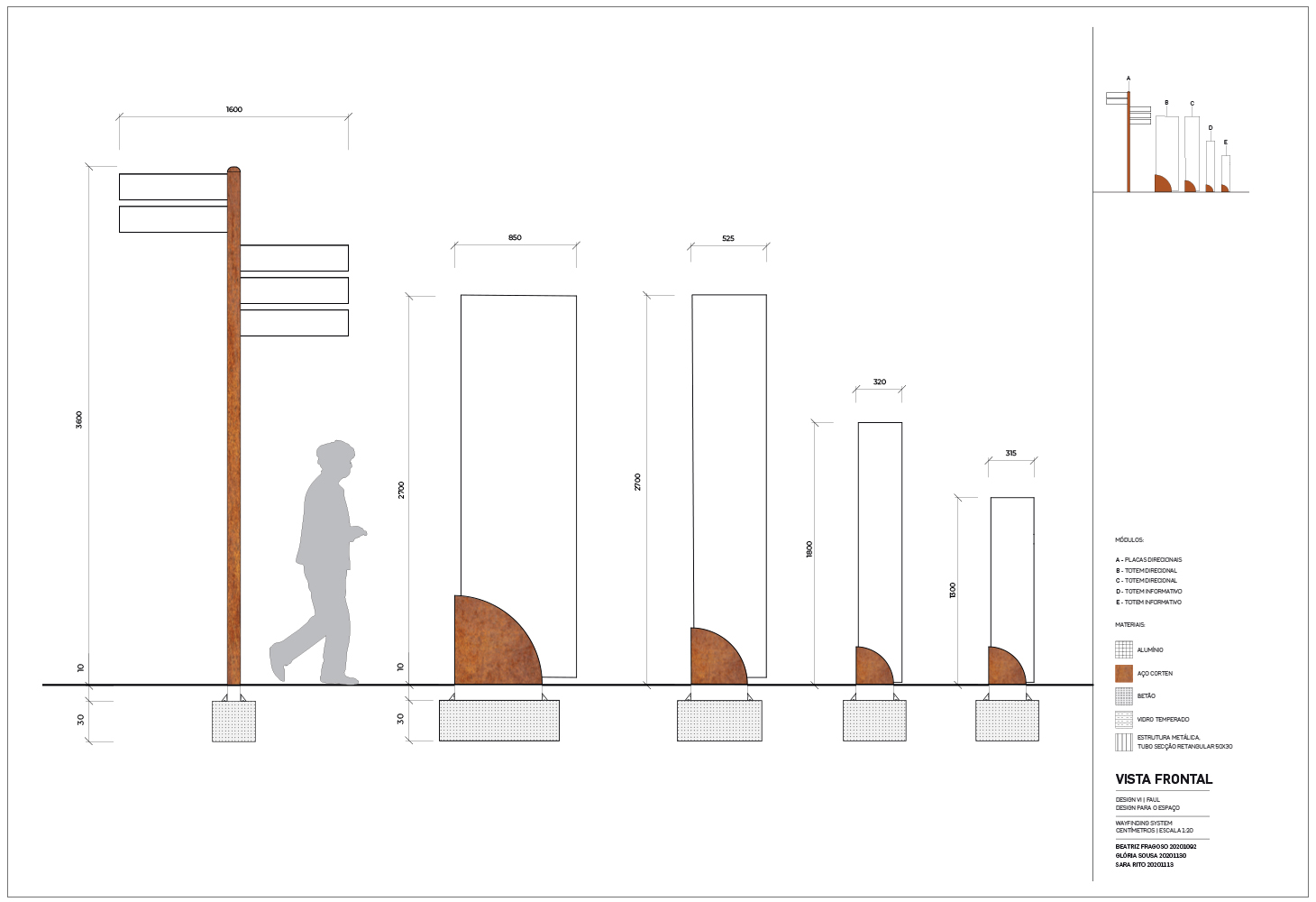 Lagos wayfinding technical drawing board four